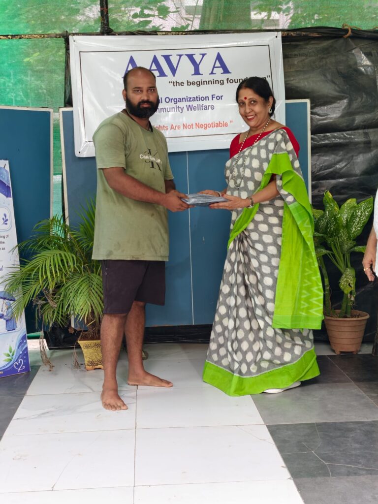 Monsoon relief for house keepers and rag pickers